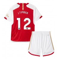 Arsenal Jurrien Timber #12 Hemmatröja Barn 2023-24 Kortärmad (+ Korta byxor)